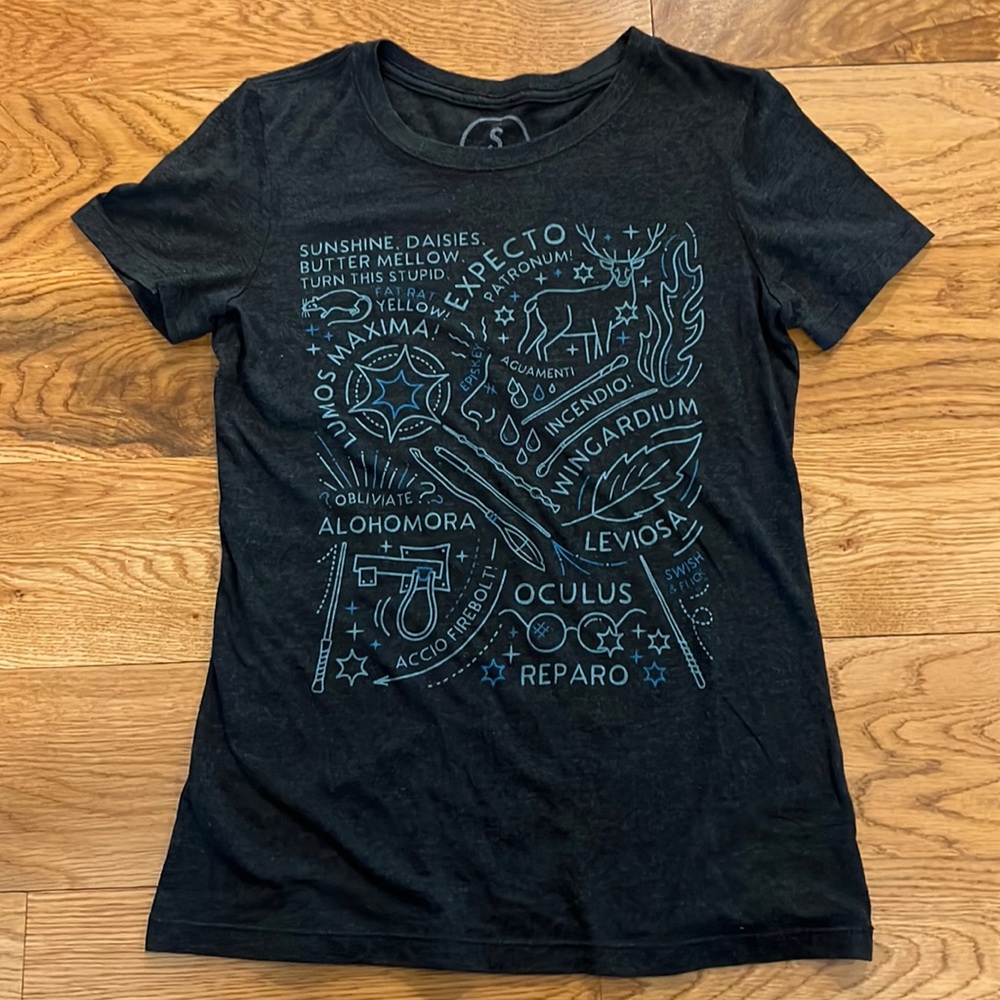 Harry Potter “Spells” T-Shirt, Size S